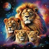 Diamond Painting-DIY Full Round Drill Color Lion(40*40 CM)