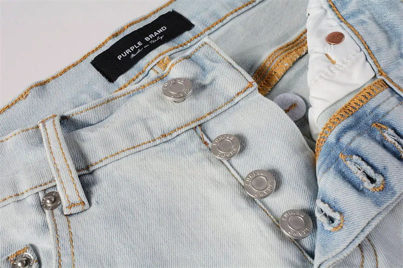 Purple Fashion Jeans 9081