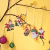 5pcs/set DIY Christmas Diamond Drill Dots Painting Crystal Xmas Trees Hanging Pendant Kits