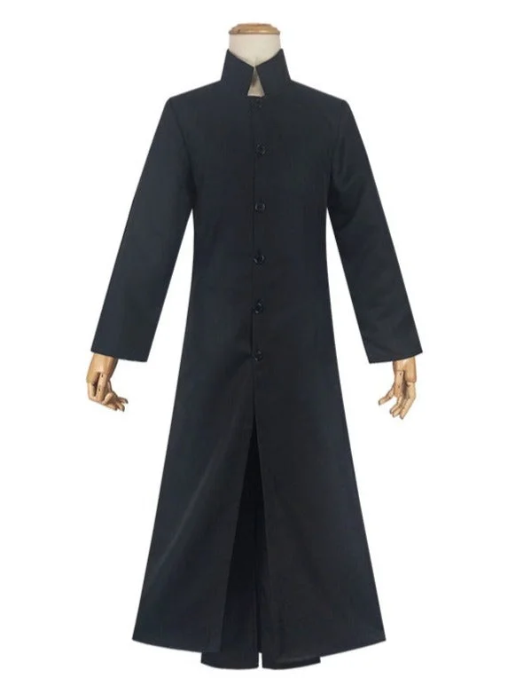 Black Halloween Cosplay Neo The Matrix Costume-elleschic
