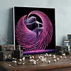 Framed Dancing Ballerina-Pearls Painting Kit DIY Diamond Painting Pearl Dot Crafts 30*30CM