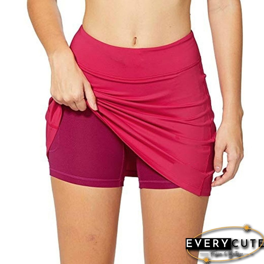 Summer Fashion Women's Active Athletic Skort Skirt With Pockets For Running Tennis Workout