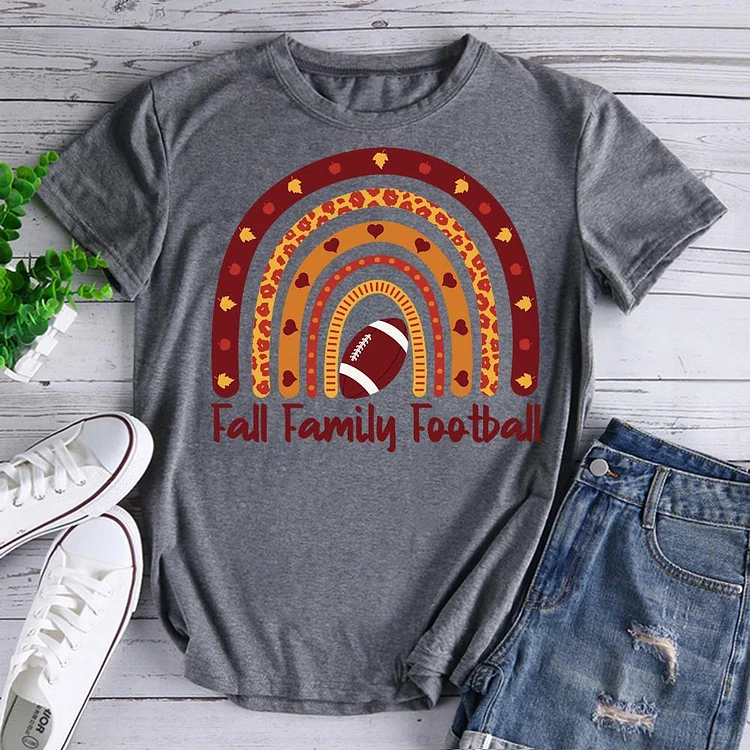 AL™ Boho Rainbow Fall Family Football T-Shirt-07602-Annaletters