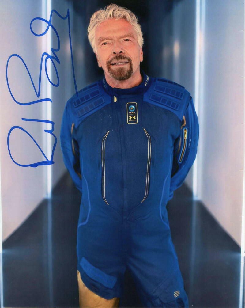 RICHARD BRANSON SIGNED AUTOGRAPH 8x10 Photo Poster painting - FIRST COMMERCIAL ASTRONAUT! RARE!