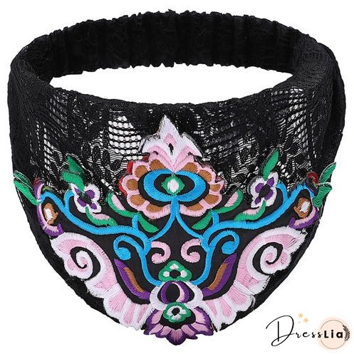 Women's fashion trends in hairband ethnic headdress embroidered hair accessories