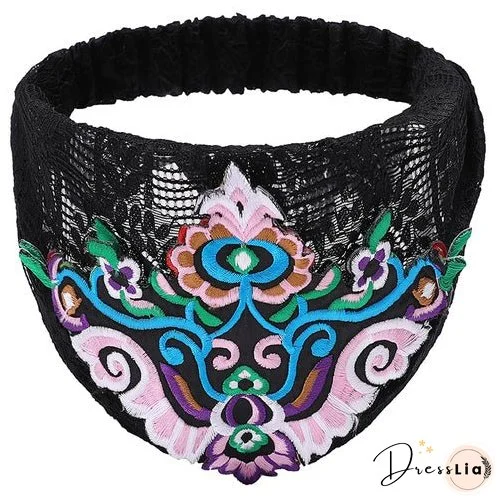 Women's fashion trends in hairband ethnic headdress embroidered hair accessories