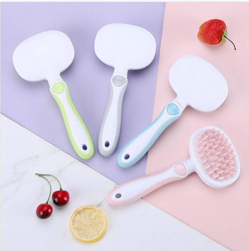 Pet Silicone Brush Pet Brush Bath Brush Dog Cat Rabbit Rubber Hair Removal Rubber Brush Massage Comb