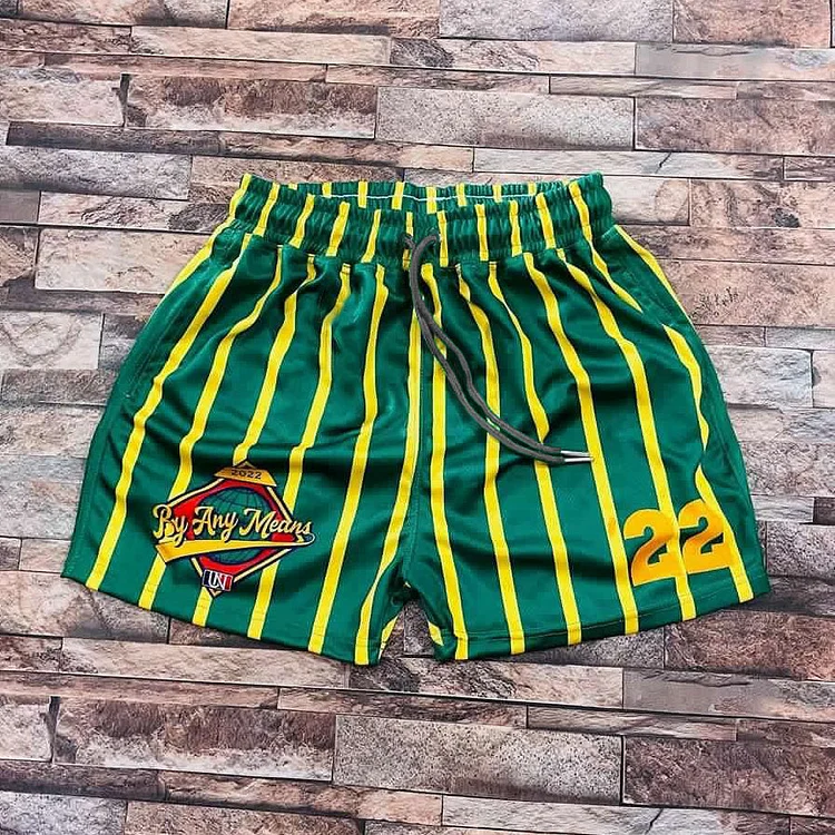 By Any Means Print Mesh Shorts