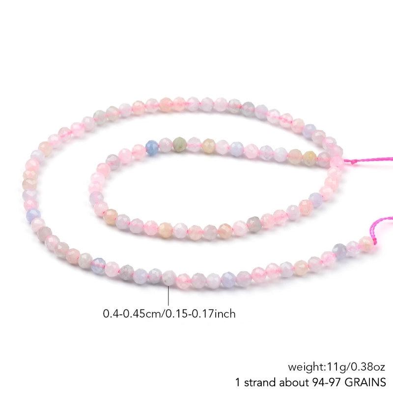 One Diameter 3mm Diameter 4mm Hole Under 1mm Natural Stone Morganite Geometric Jewelry Accessories