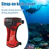 Tech Diving Leggings Knife Cover Double Pocket Diving Strap Knife Pouch (Black)