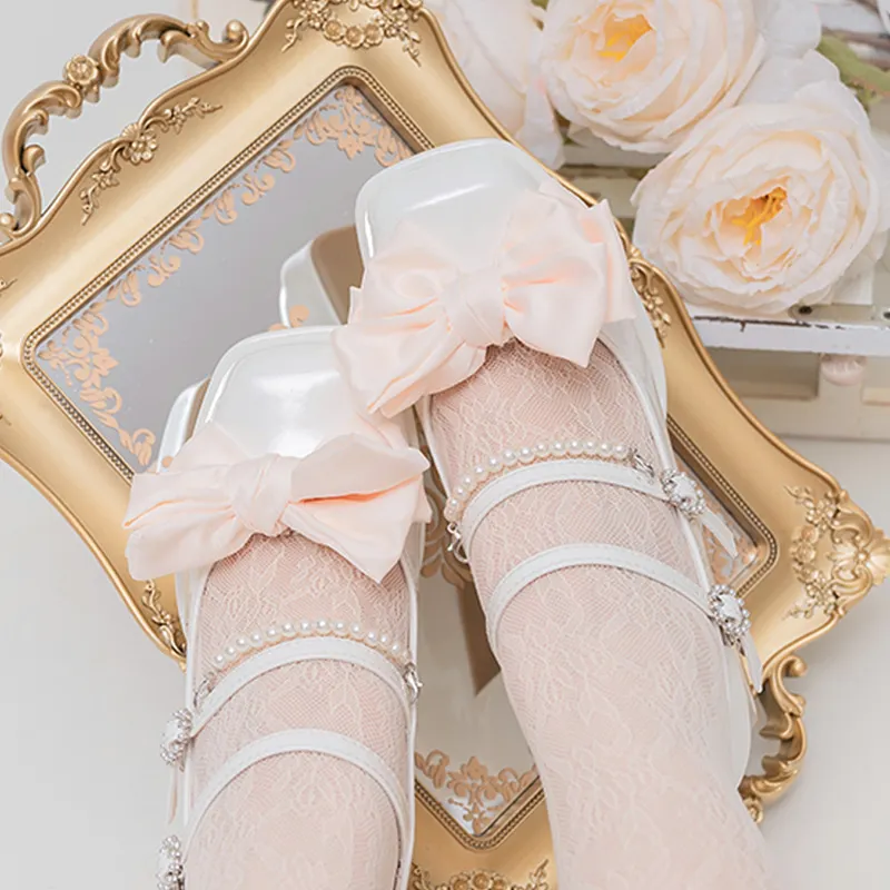 Bow Knot Mary Janes Lolita High-heeled Shoes