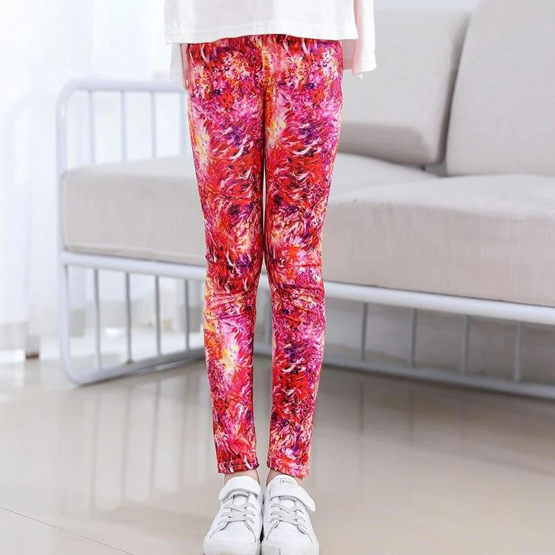 Galaxy Printing Girls Leggings Tights Pants for Girls Trousers Skinny Girl Pants 2-9Y Children's Leggings for Girl Kids Pants