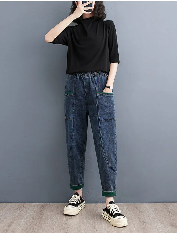 Women Half Sleeve V-neck Solid Color Dress