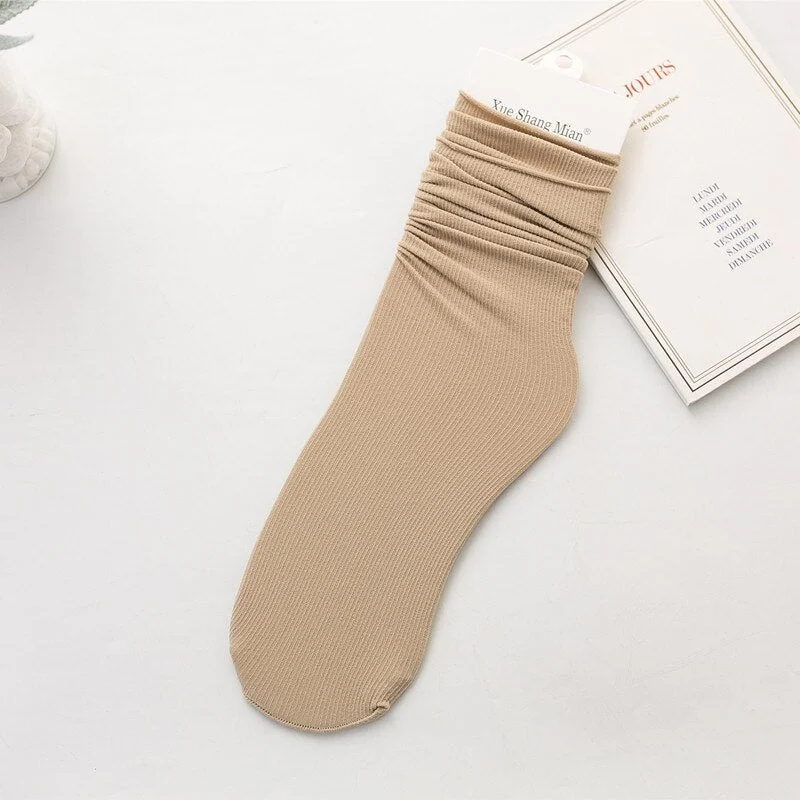 Long Socks Colorful Fashion Heap Heap Socks Women Cute Female Socks for Sandal Girl Sox Calcetines Mujer 10 Solid Candy Color