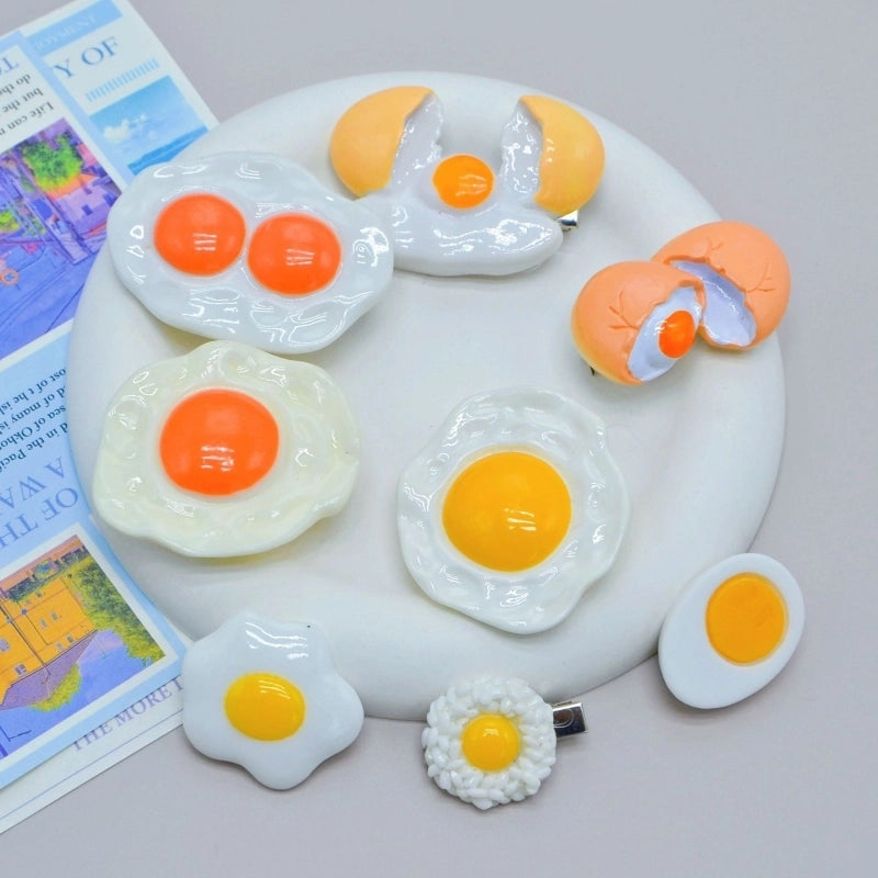 Women's Cute Egg Plastic Epoxy Hair Clip