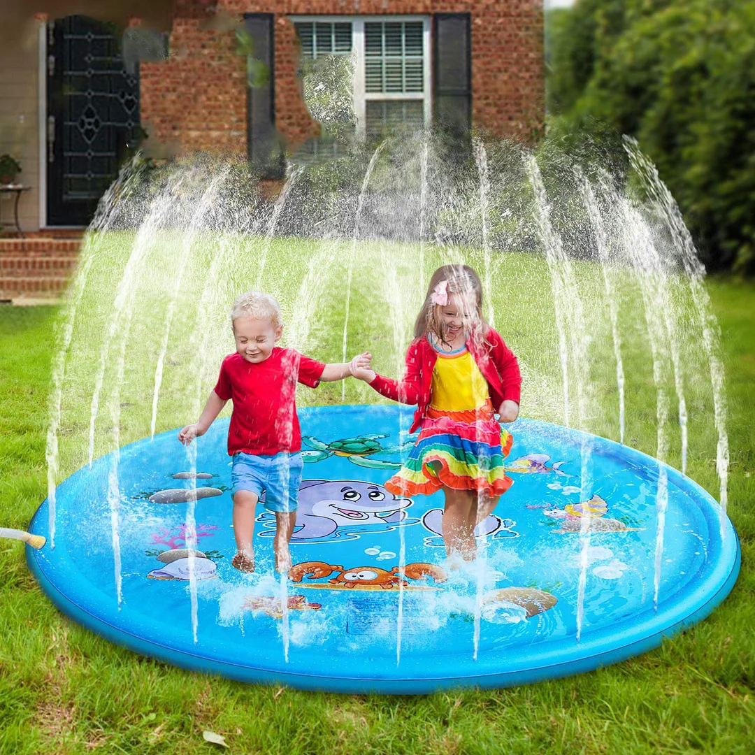 Sprinkler Pad & Splash Play Mat Sprinkler Water Toys Swimming Pool Toy、、sdecorshop