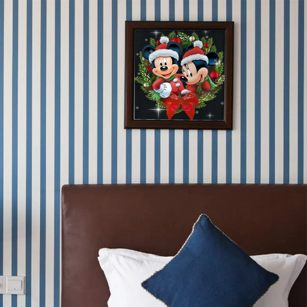 11CT Full Stamped Cross Stitch - Mickey Minnie(Canvas|40*40CM)