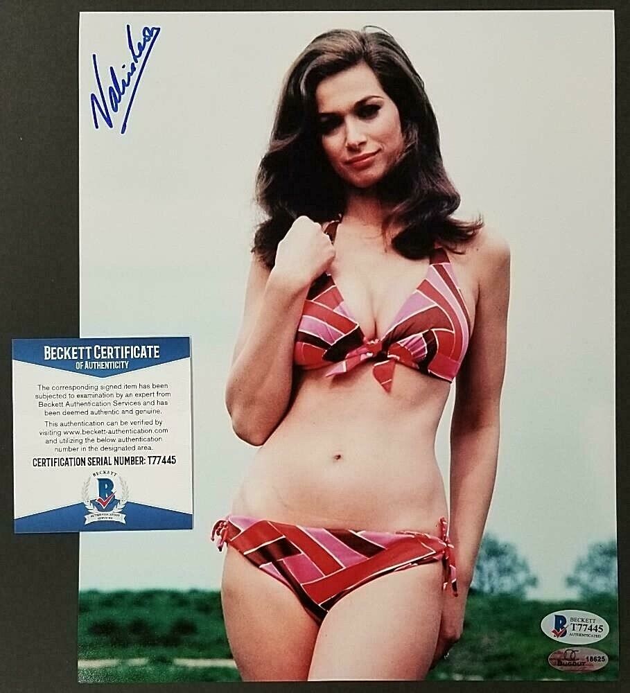 James Bond girl Valerie Leon signed Spy Who Loved Me 8x10 Photo Poster painting BAS COA Beckett