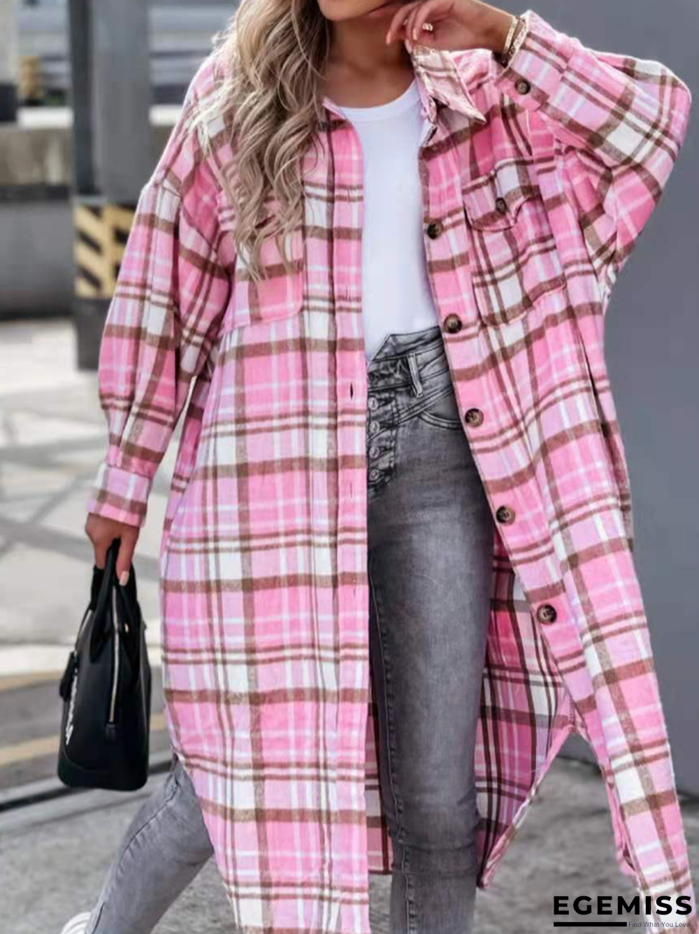 Casual Checked Outerwear | EGEMISS
