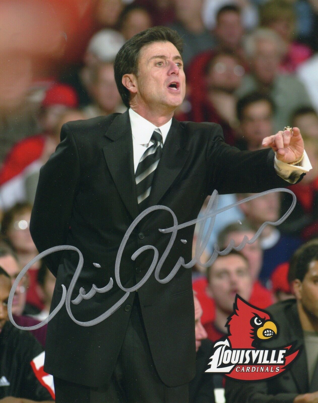 RICK PITINO AUTOGRAPH, LOUISVILLE CARDINALS, BASKETBALL