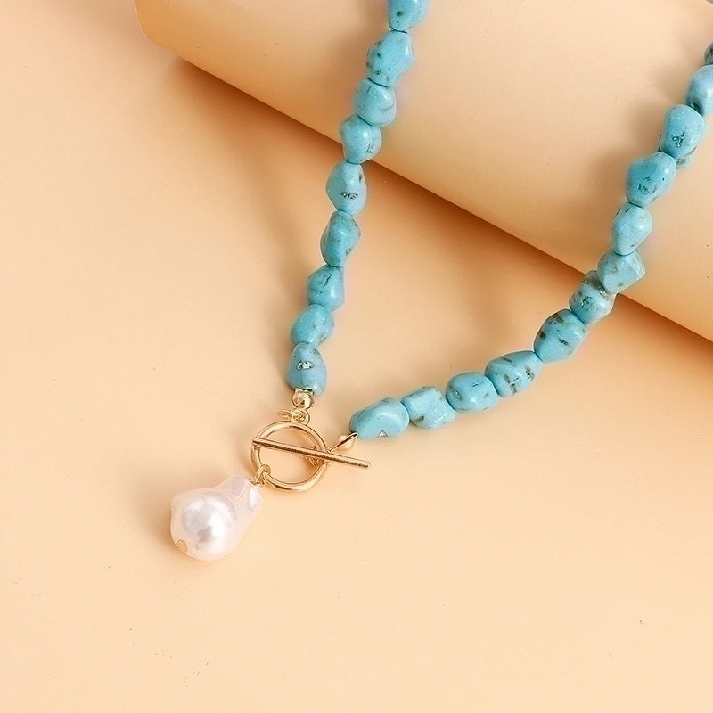 Casual Hip-Hop Irregular Plastic Turquoise  Choker In Bulk