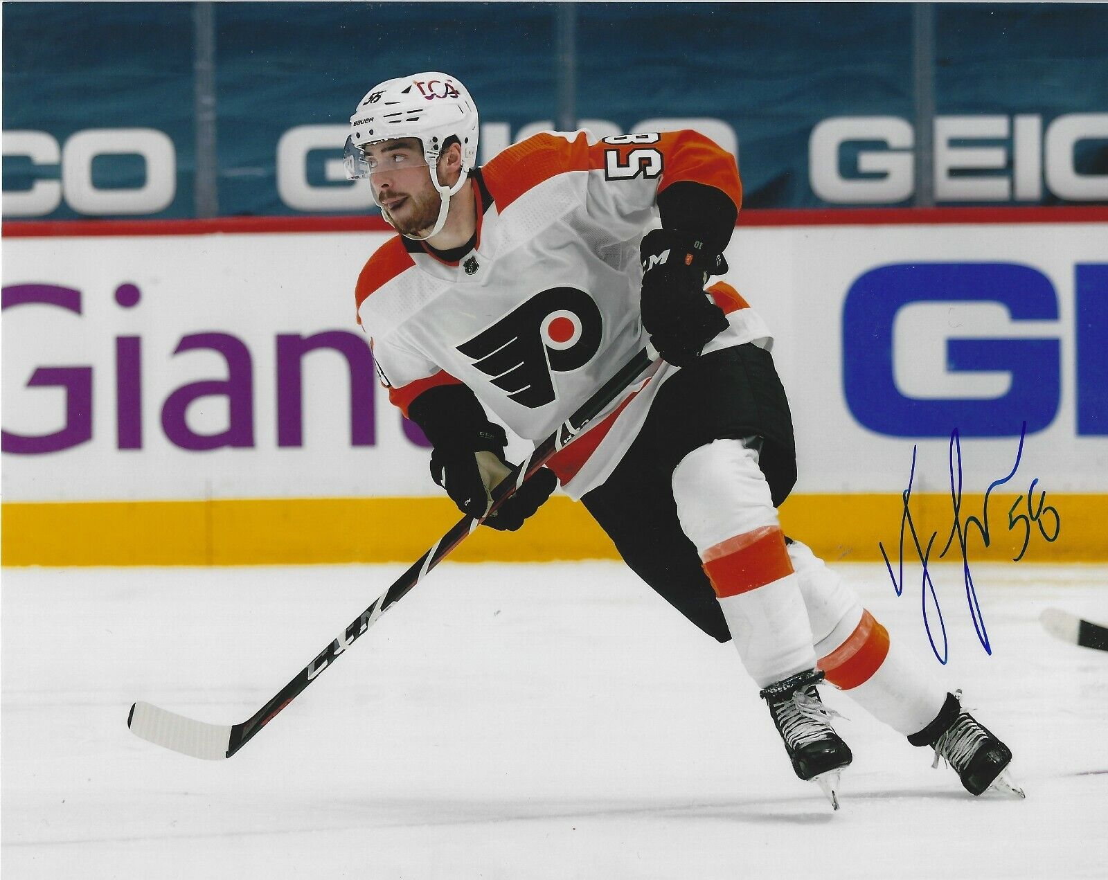 Signed 8x10 TANNER LACZYNSKI Philadelphia Flyers Autographed Photo Poster painting - COA