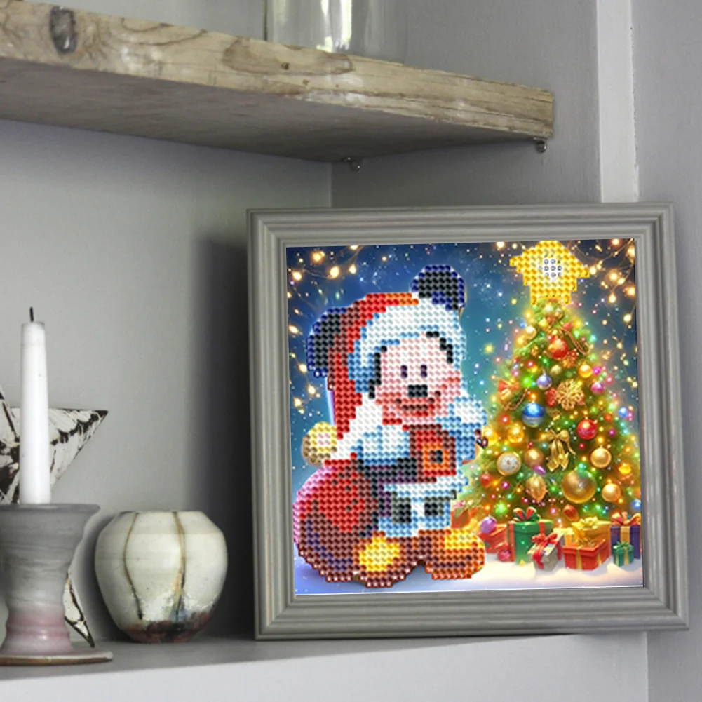 12pcs Cartoon DIY Mini Round Diamond Painting Set Desktop Decor No Frame15x15cm