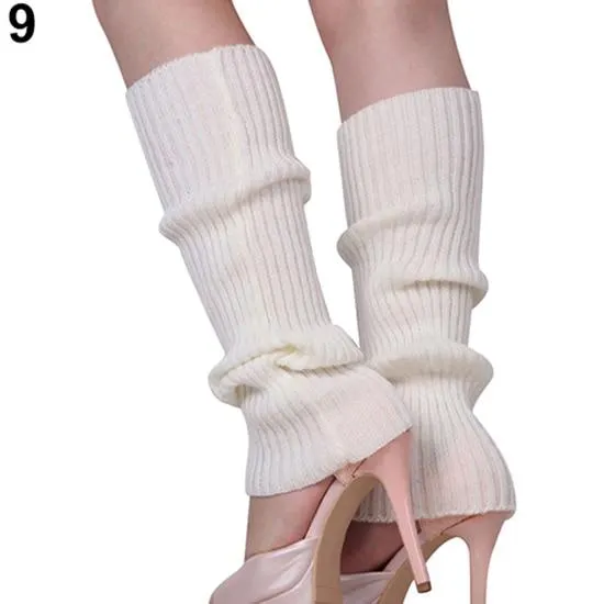 Lady Women High Socks Women Pure Colour Solid Candy Color Knit Winter Leg Warmers Loose Style Boot Socks Gift Warm boots leg