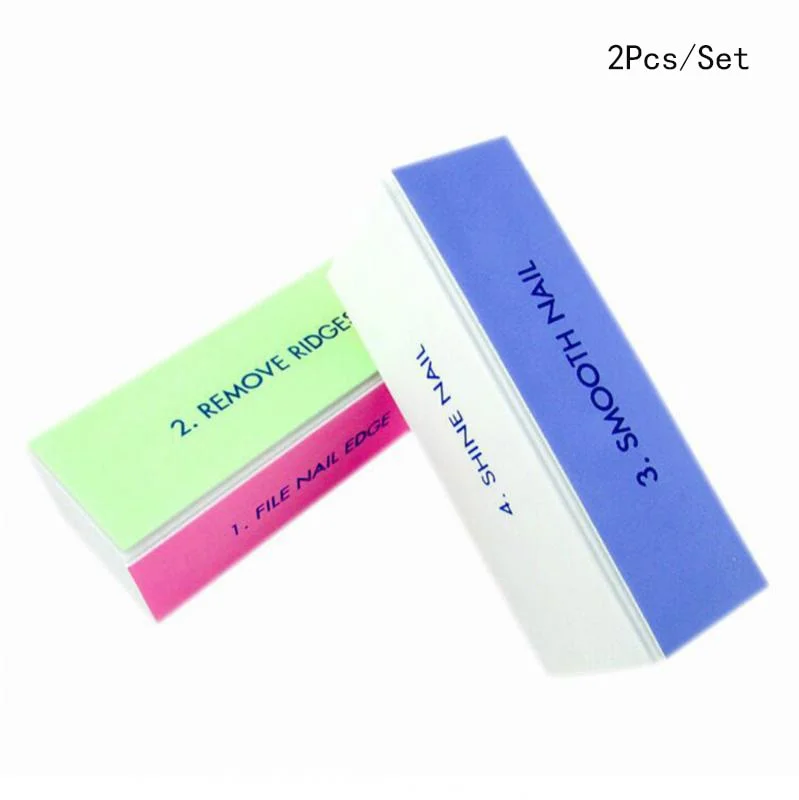 Pink White Buffing Sanding Files Block Pedicure Manicure Care Sponge Nail Art Buffer Grindig Polishing No Hurt Nail Art Tools-Nail Inspo