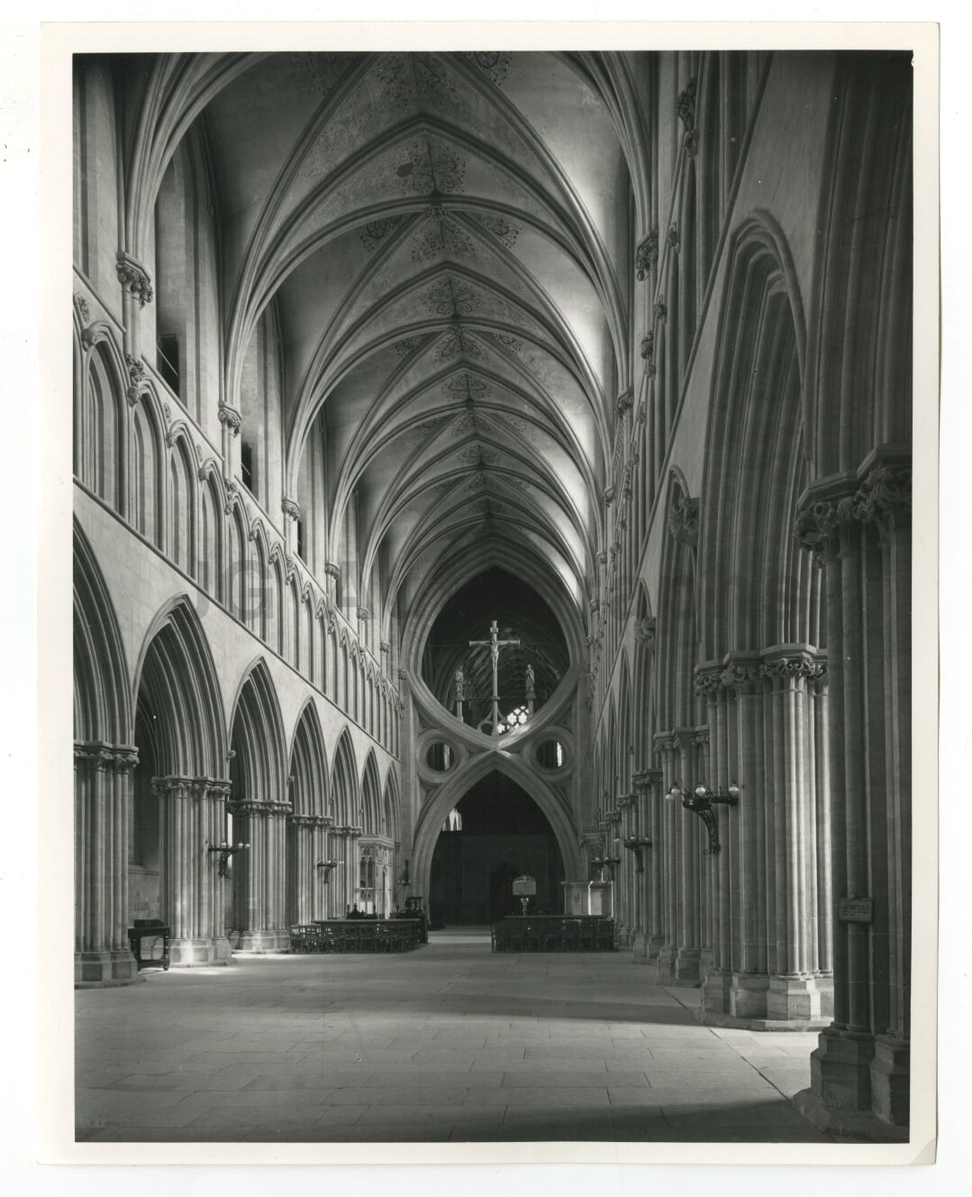 Wells Cathedral - Vintage Publication Photo Poster paintinggraph - England