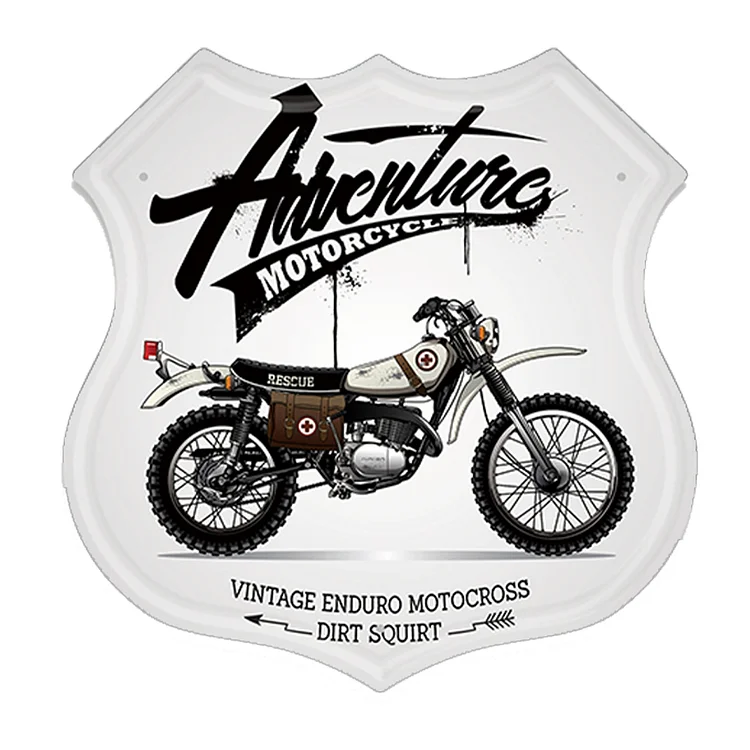 Moto - shiled vintage tin signs - 11.8x11.8inch