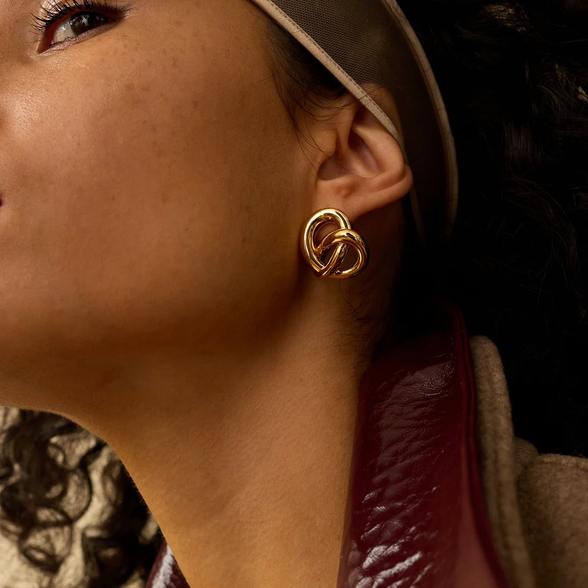 Jie Ding Titanium Steel Heart Earrings Stainless Steel Earrings