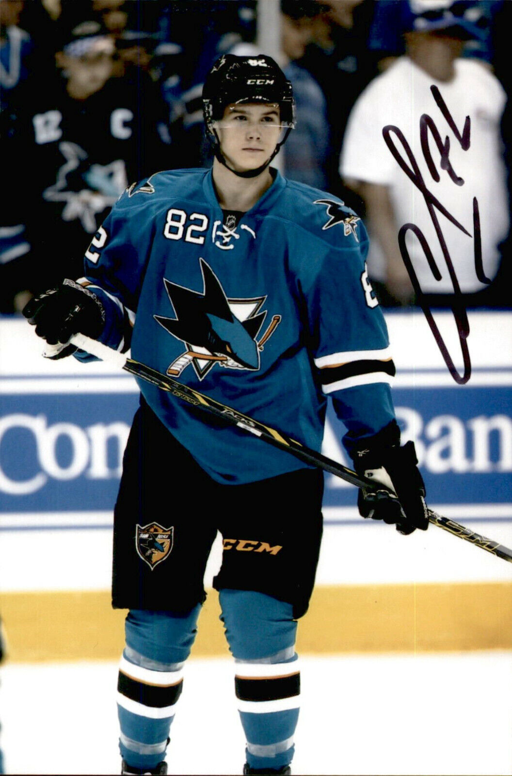 Nikolay Goldobin SIGNED 4x6 Photo Poster painting SAN JOSE SHARKS / VANCOUVER CANUCKS #9