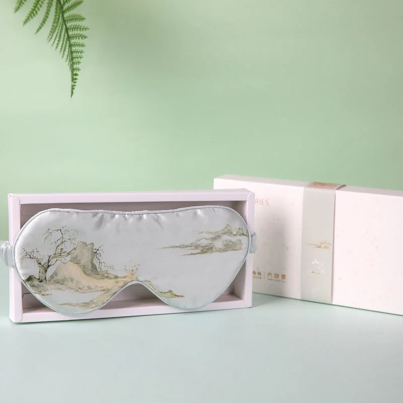 Silk Eye Mask Duplex Printing Sleeping Eye Mask Gift