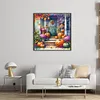 Fall Pumpkin Cottage-11CT Stamped Cross Stitch 50*50cm/19.69*19.69in tapestrymarket