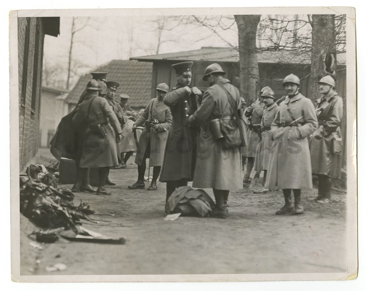 World War I - Vintage Publication Photo Poster paintinggraph - German Prisoners