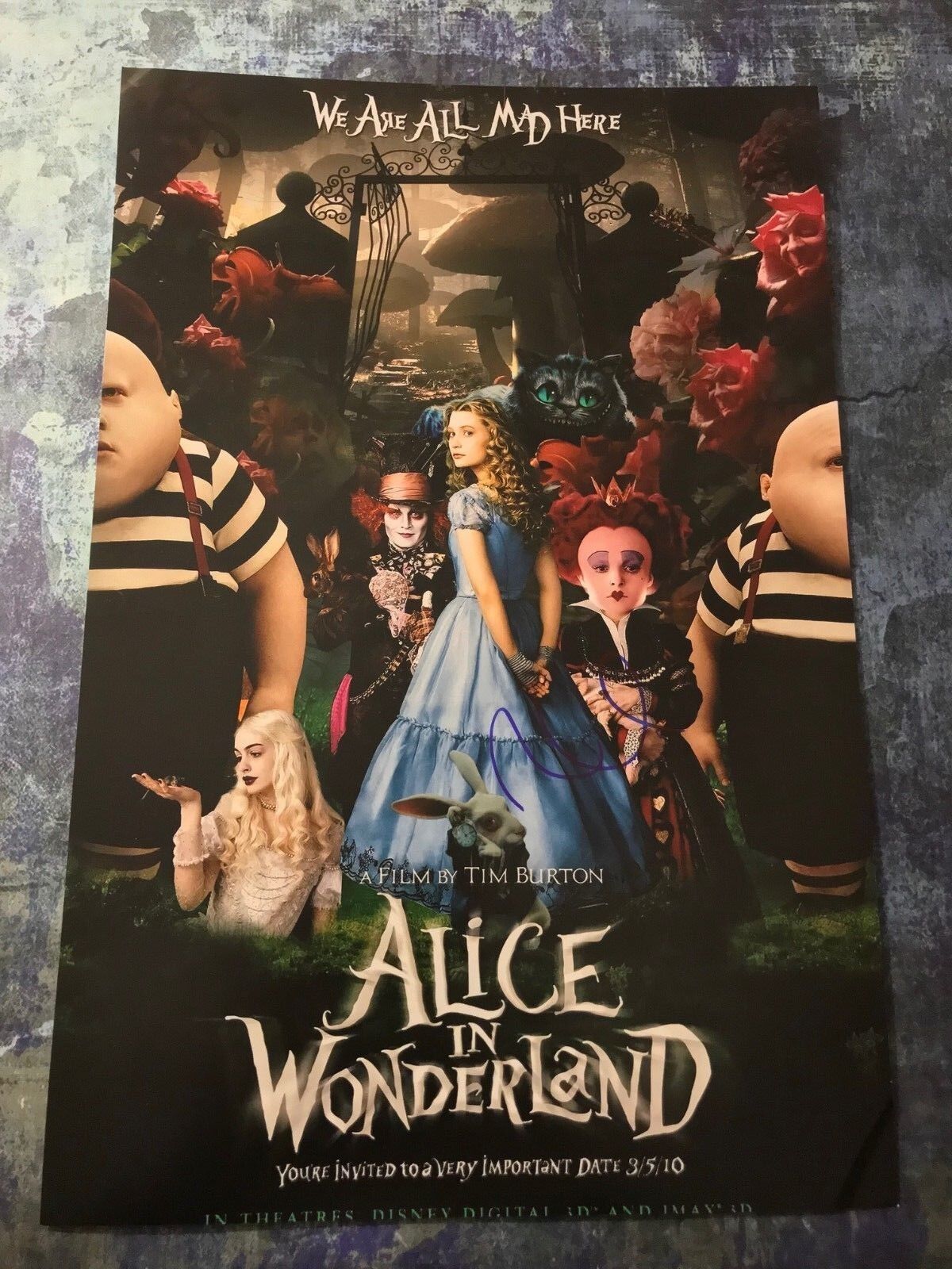 GFA Alice in Wonderland * MIA WASIKOWSKA * Signed Autograph 12x18 Photo Poster painting M2 COA