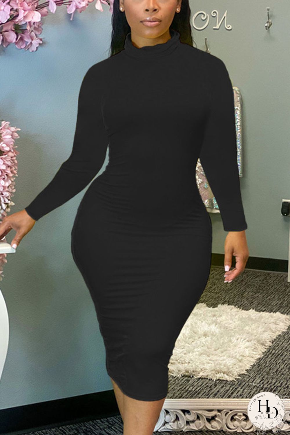 Red Sexy Solid Patchwork O Neck Pencil Skirt Dresses