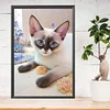 Diamond Painting-DIY Full Round Drill Cat(45*30 cm)