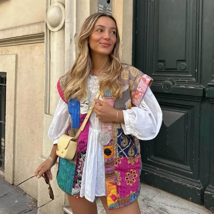 Nigikala Nigikala Women's Clothing Explosion Sleeveless Print Cotton Vest