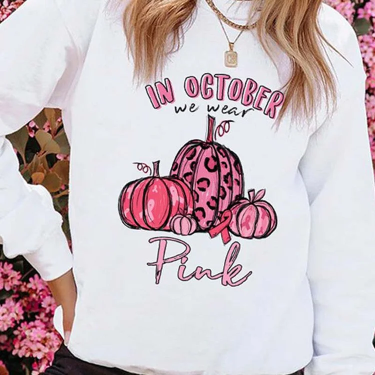 Sweet Pumpkin Letter Print Loose Top Sweatshirt  - Modakawa Modakawa