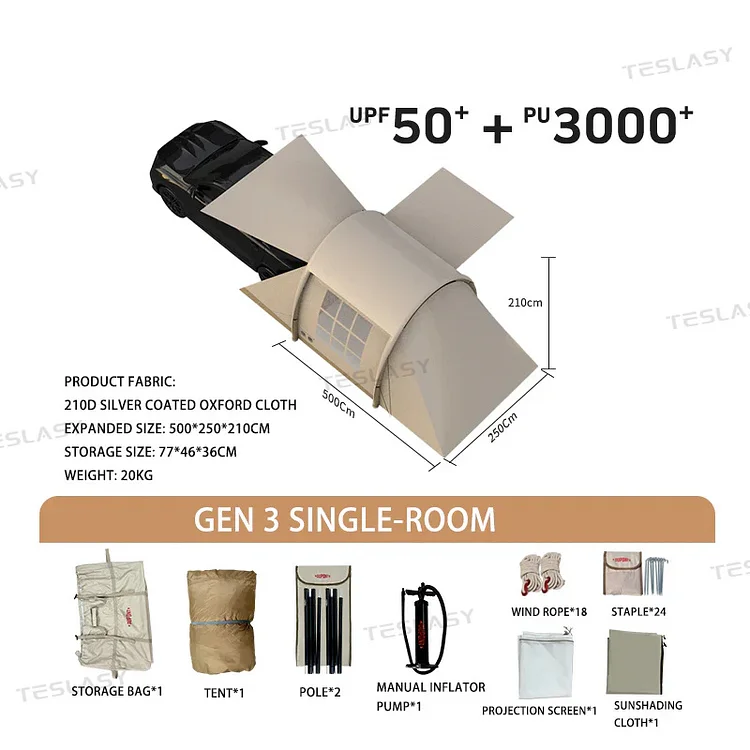 Tesla Model Y/SUV Camping Tent- Two Room Tent 