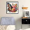 Diamond Painting-DIY Full Round Dril Butterfly Rose