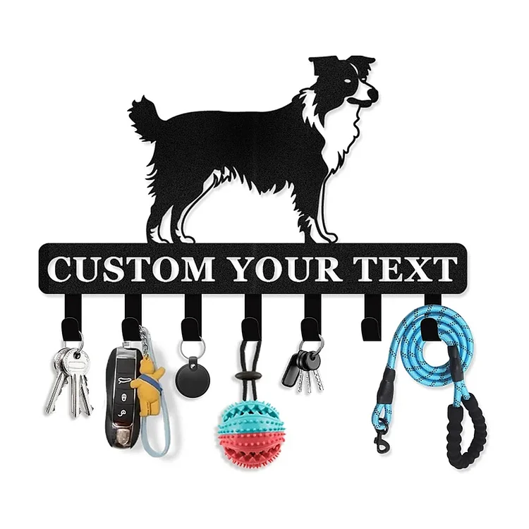 Personalized Metal Key Holder for Wall - Cat Key Holder Wall Mount, Key Organizer Rack with Hooks, Key Hanger Wall Art Decor, Housewarming Gifts, Key Holder Wall Hanging for Hallway Doorway