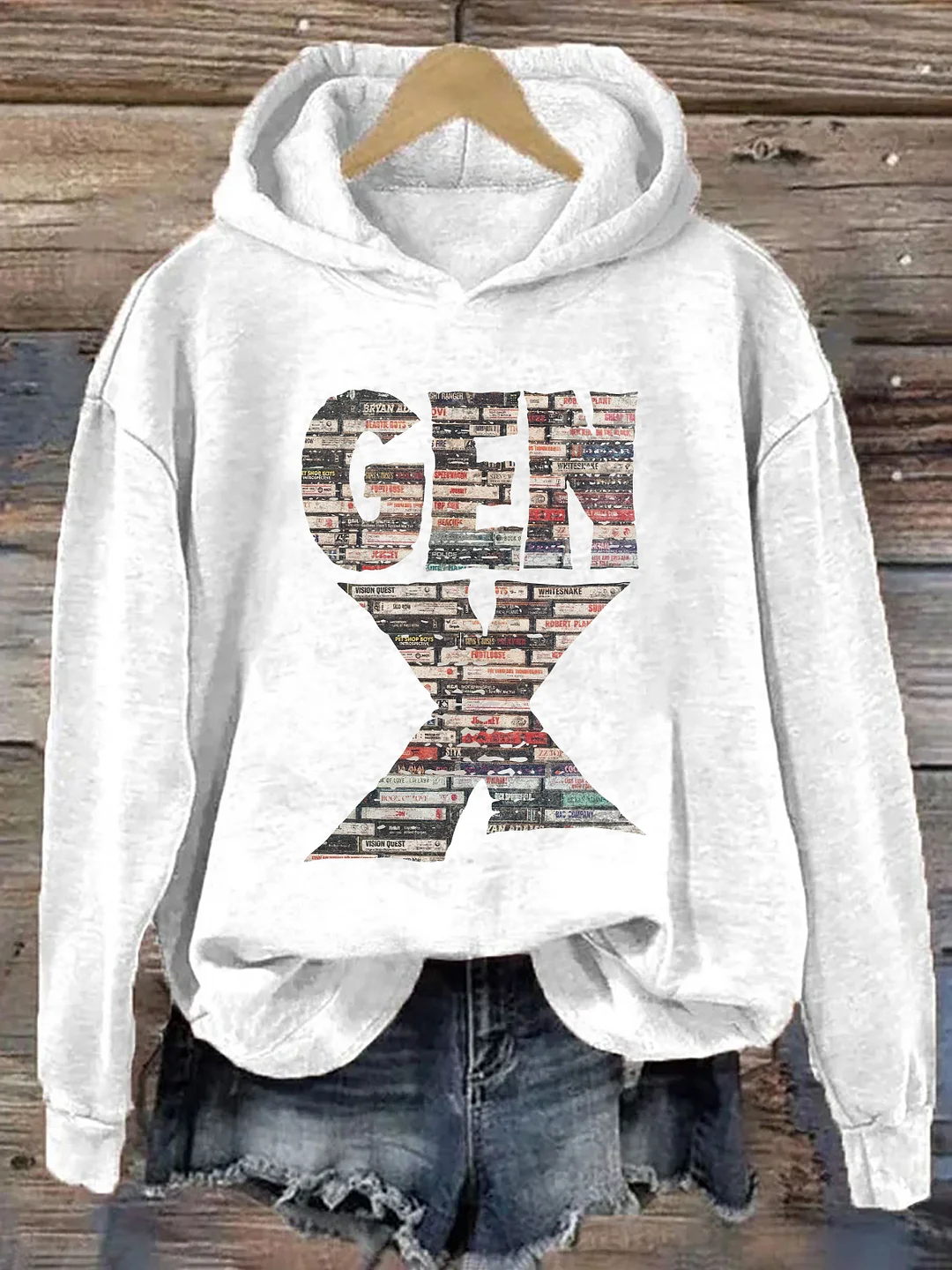 Gen X 80’s Rock Cassettes Hoodie