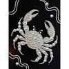 (30x40cm)Crab DIY Pearl Painting Framed Grape Handmade Pearl Material Art Kit Living Room Decor