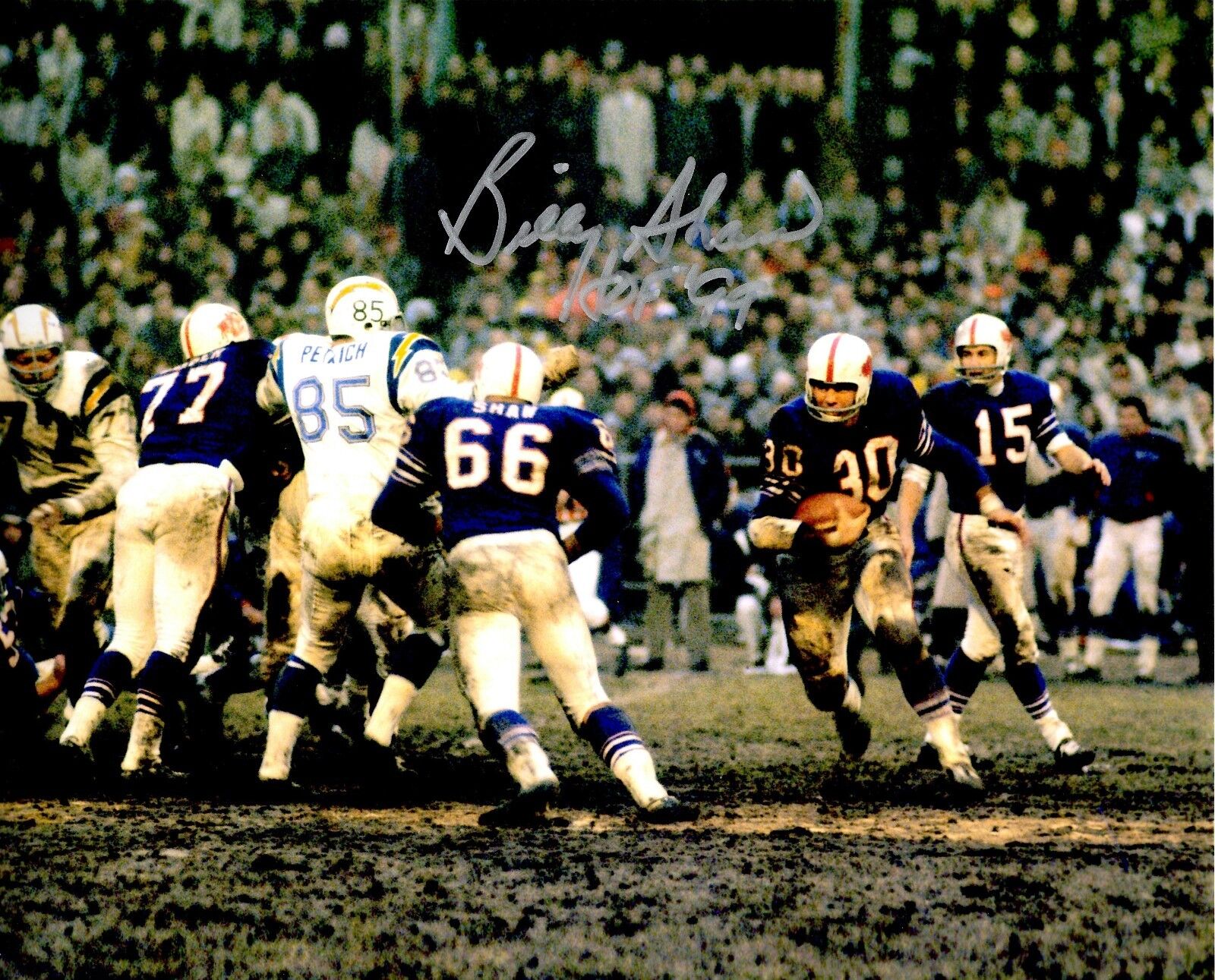 Signed 8x10 BILLY SHAW HOF Buffalo Bills Autographed Photo Poster painting - w/ COA