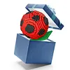 Sports Football Ball Building Kits Creativity Soccer and Cup Building Block Set Mini Collectible Peripheral Bricks Birthday Gift For Teens & Adults (Red and Black soccer)