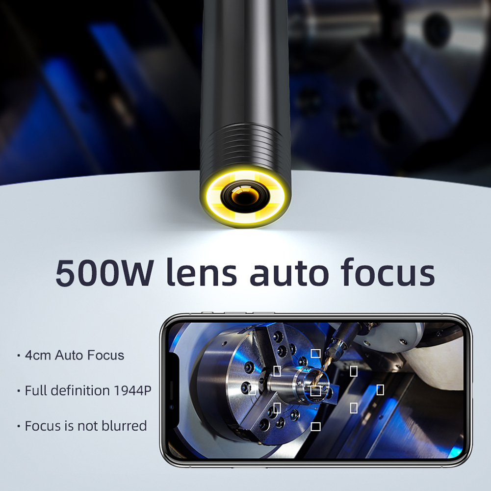 Hiacinto EF101 Wireless Endoscope Camera, 8mm WiFi Borescope with 2600 mAh  Battery, 1080P HD Semi-Rigid