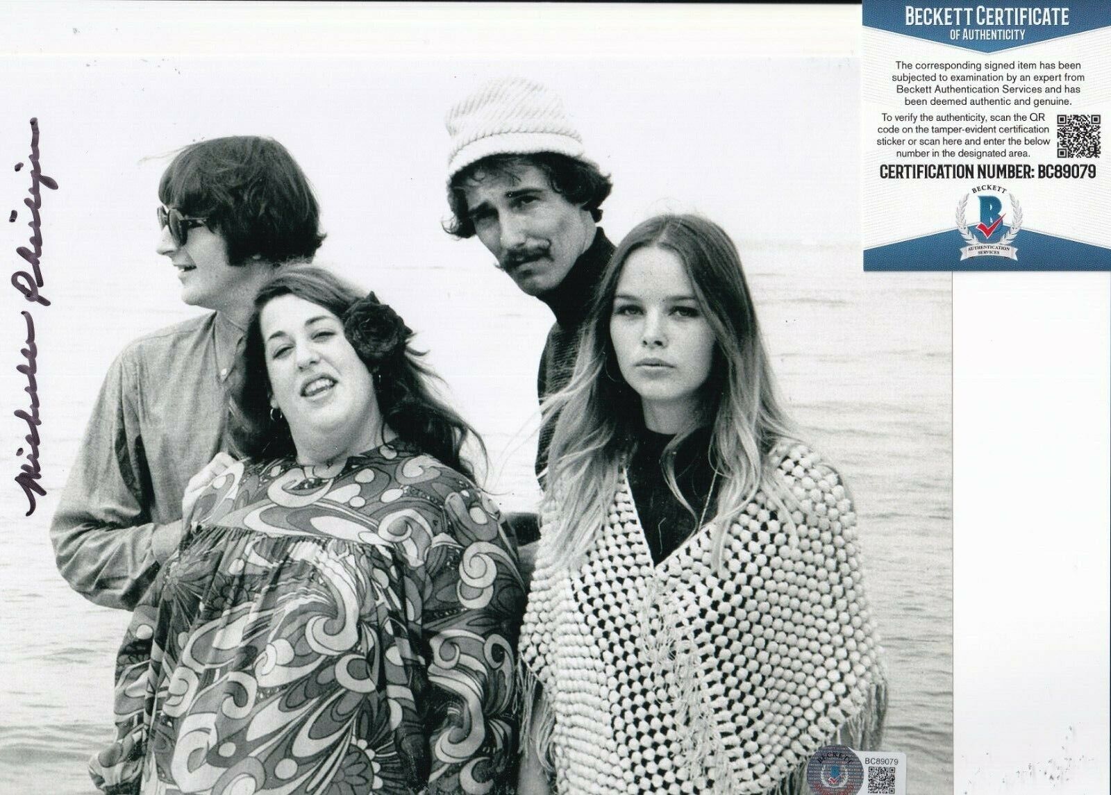 MICHELLE PHILLIPS signed (DENNY DOHERTY) Star 8X10 Photo Poster painting BECKETT BAS BC89079